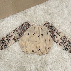 Free People Embroidered Top